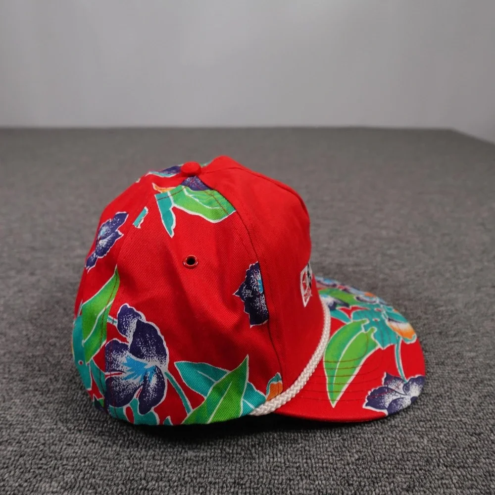 Vintage Dodge Hat Cap Snap Back Motorsport‎ Racing 80s Floral Island Retro